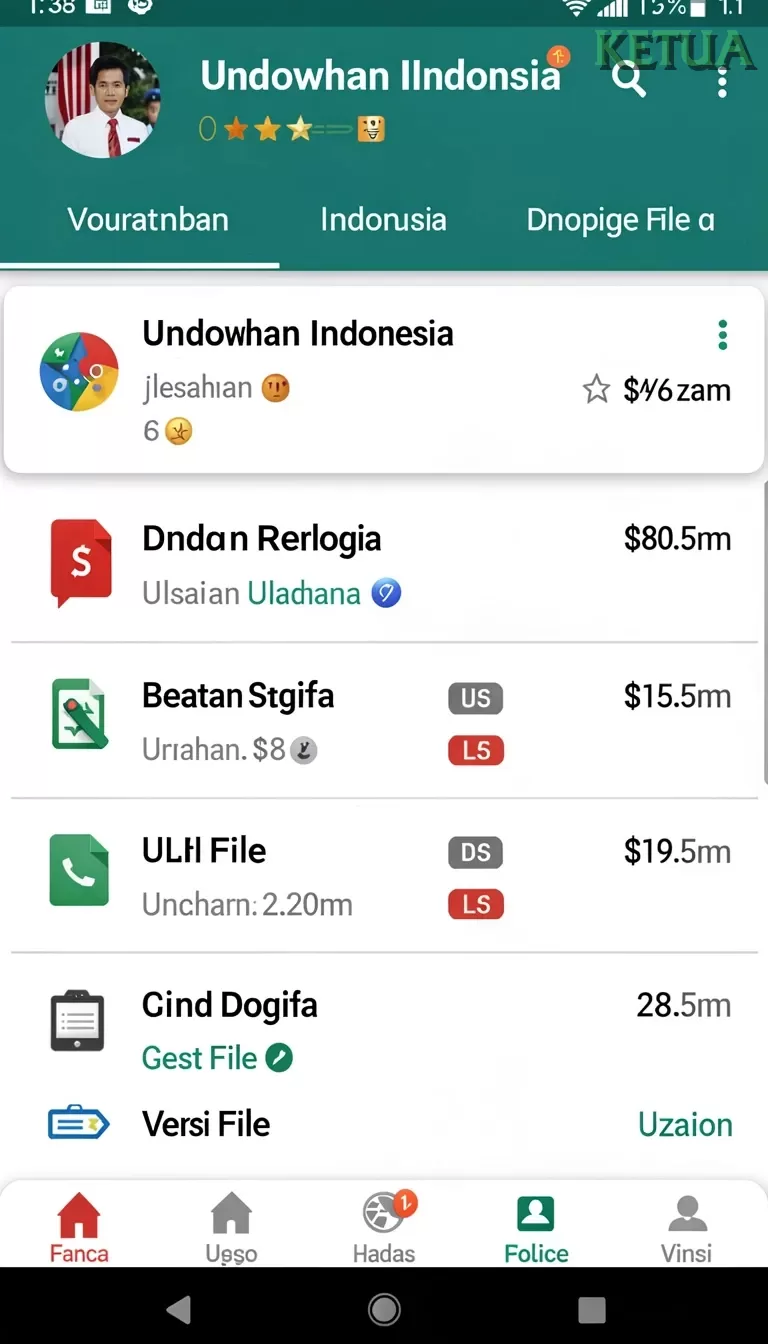 Cuplikan layar IDNSERU — menu navigasi