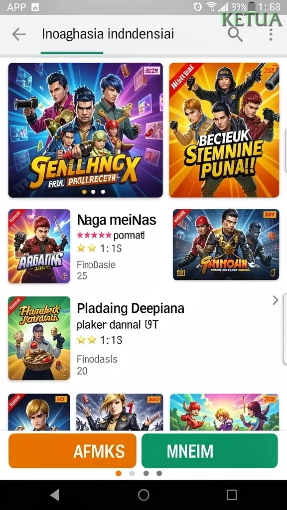 Cuplikan layar CAKRABOLA — menu navigasi