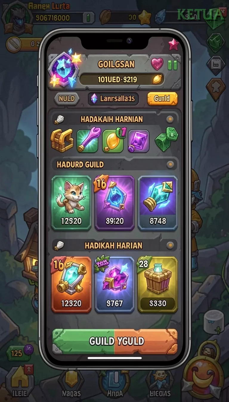 Cuplikan layar DOLANTOGEL — menu navigasi